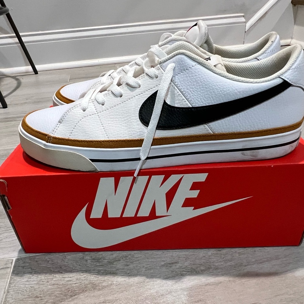 Nike Court Legacy White Black Ochre Men’s 11.5